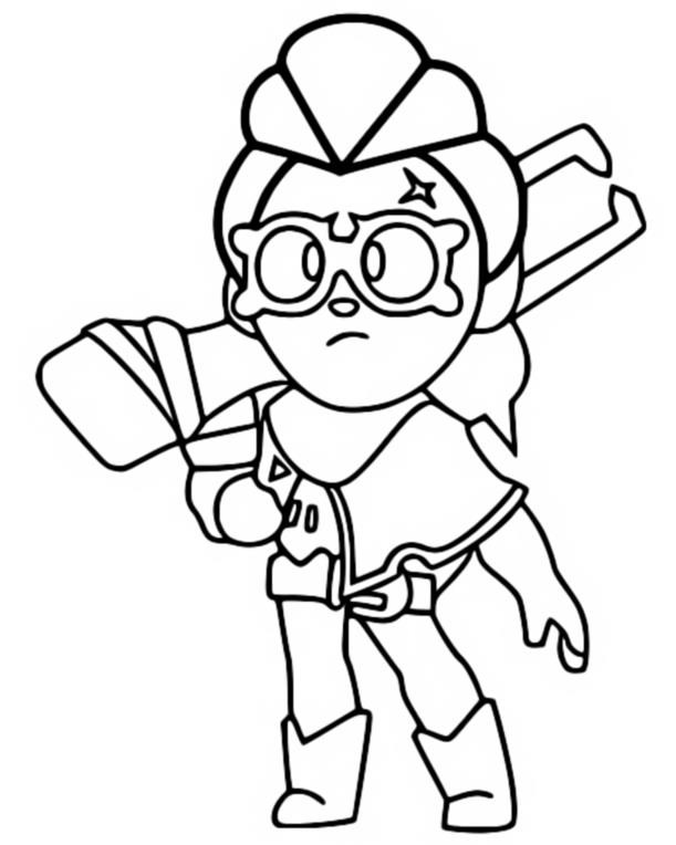 Desenho para colorir Nova Brawler – Belle