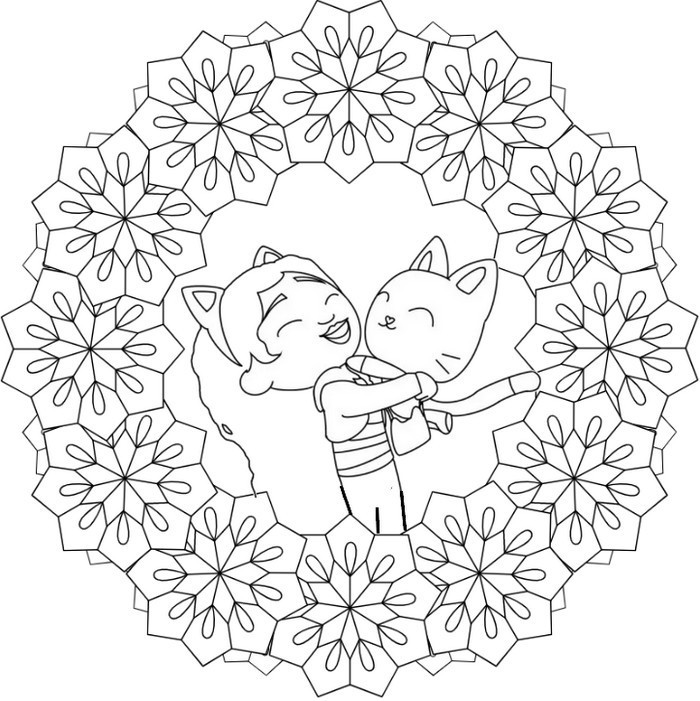 Coloring page Gabby and Pandy Paws