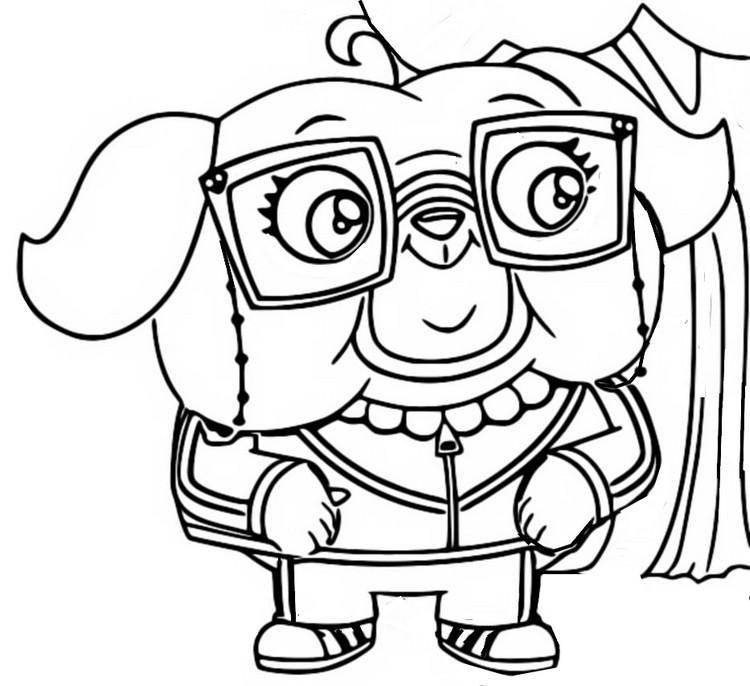 Coloring page Grandma Pug