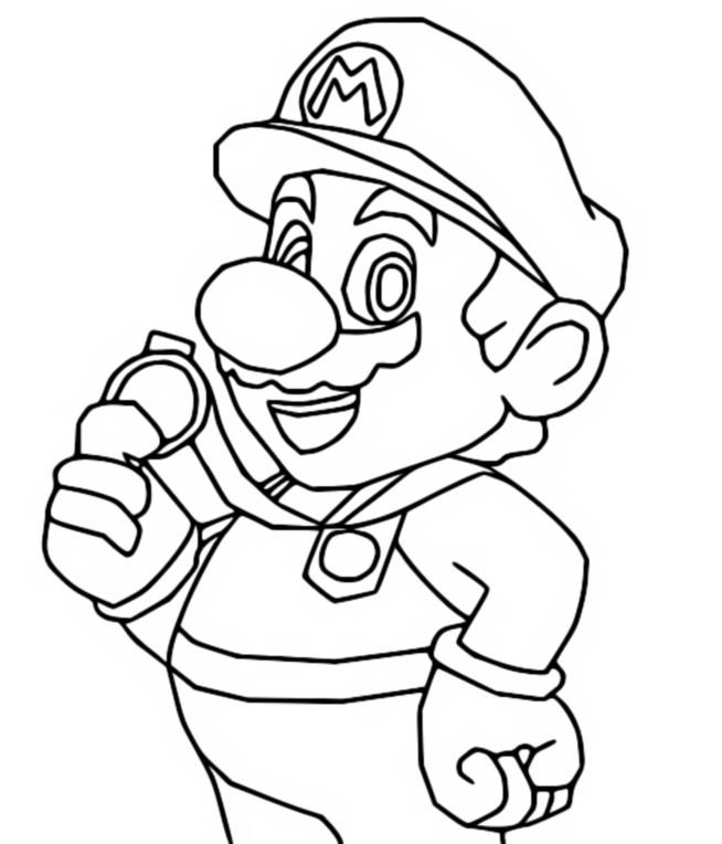 Desenho para colorir Medalha de ouro - Mario