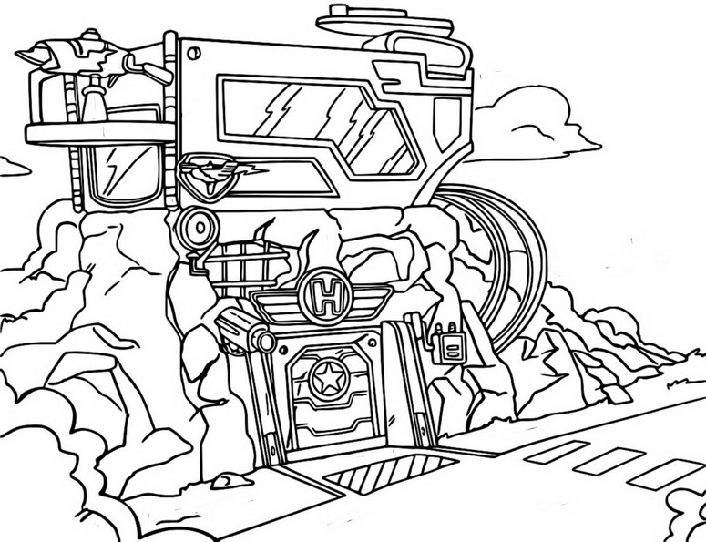 Coloring page Heros headquarters