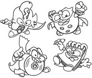 Coloring page Strike Troop: Rollball, Power Pages, STicky Flow, Hard Dog