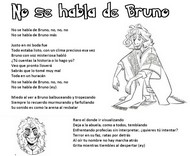 Kleurplaat No se habla de Bruno - Songtekst van het nummer in het Spaans