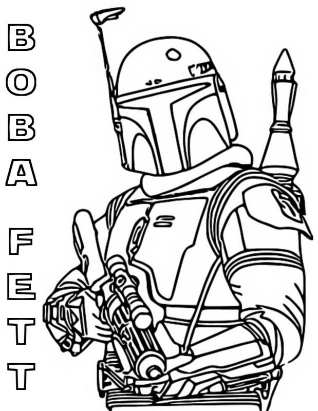 Desenho para colorir Boba Fett