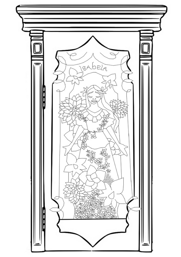 Desenho para colorir Porta de Isabela.