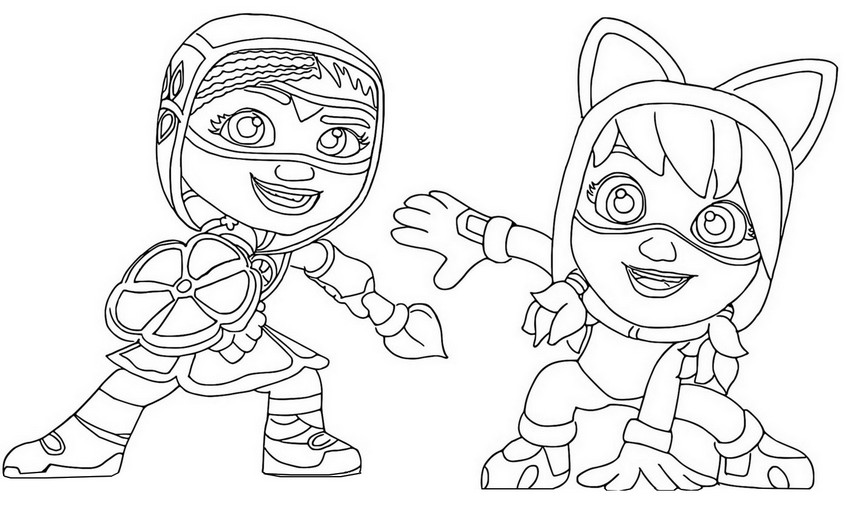 Coloring page Treean & Wren