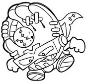 Coloring page Hand Run