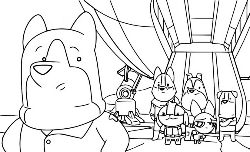 Coloring page Arrival on a new planet