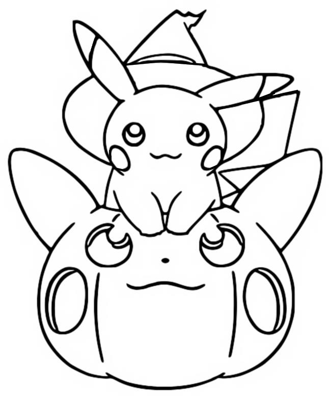 Målarbok Pikachu Pumpa