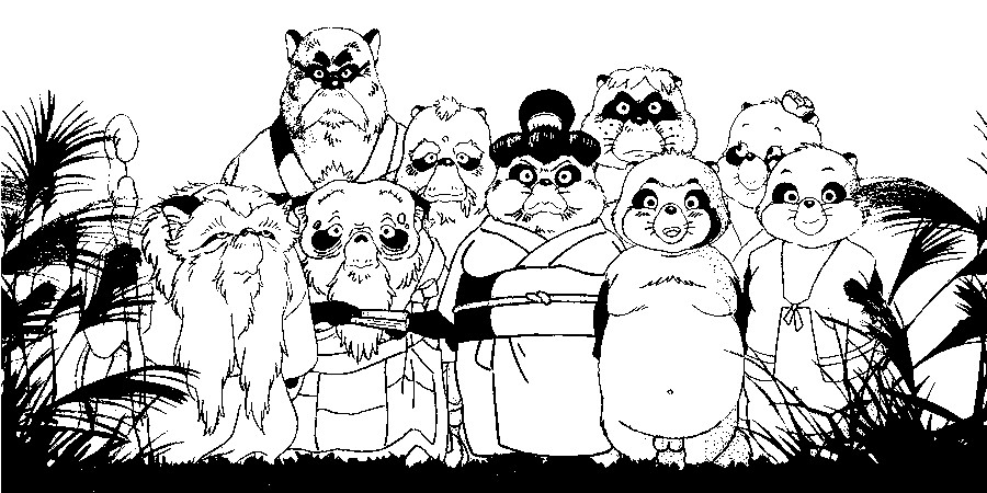 Coloring page Pompoko