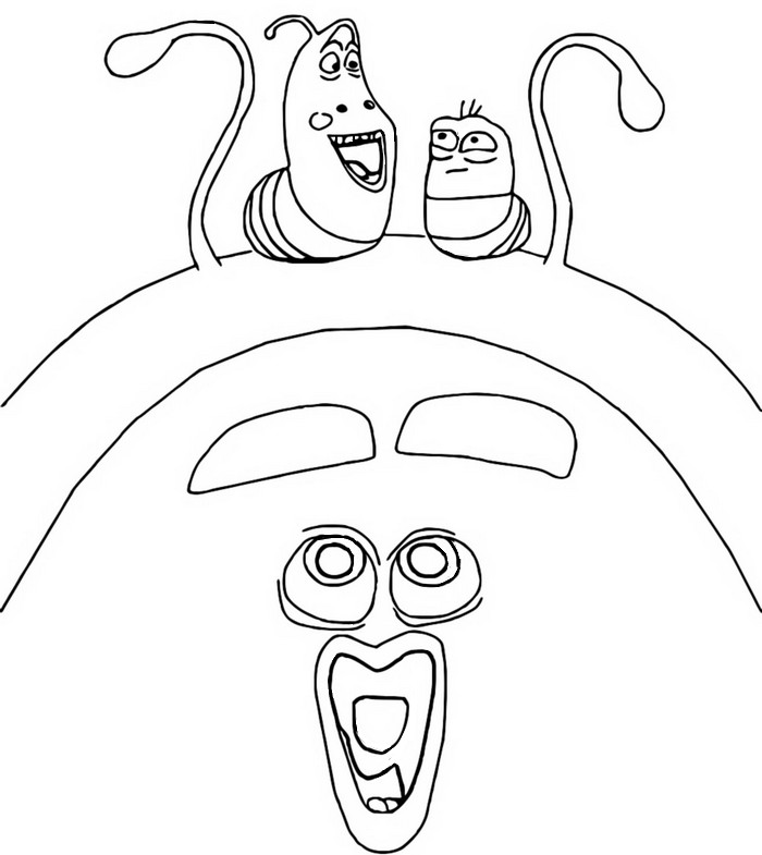 Coloring page Larva Family
