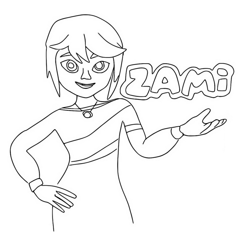Desenho para colorir Zami / Azami