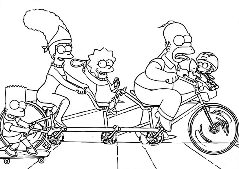 Kleurplaat The Simpsons