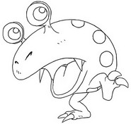Coloring page Dwarf Red Bulborb