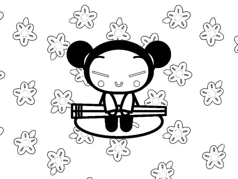 Dibujo para colorear Pucca