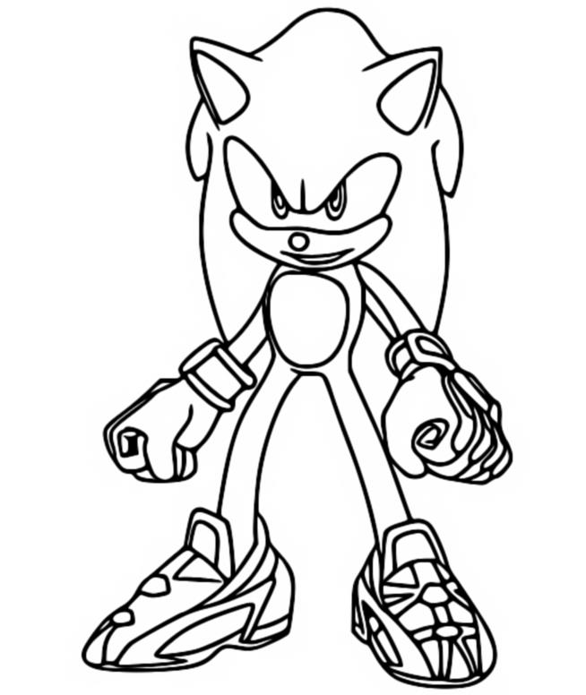 Kleurplaat Sonic the Hedgehog