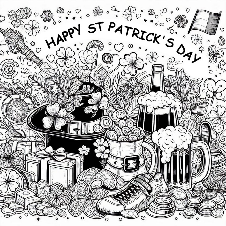 Dibujo para colorear Happy Saint Patrick's Day
