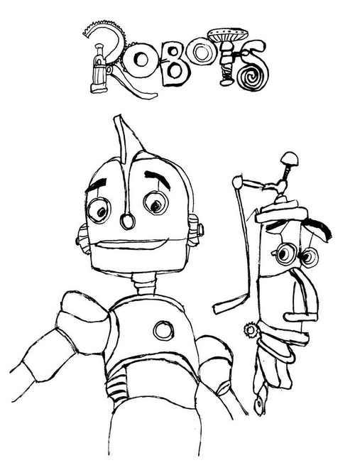 Coloring page Robots