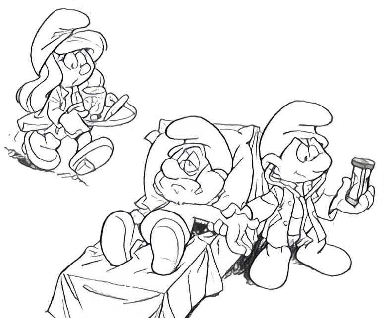Coloring page Smurfs