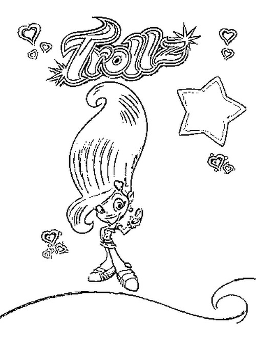 Coloring page Trollz