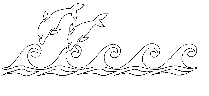 Coloring page Dolphins