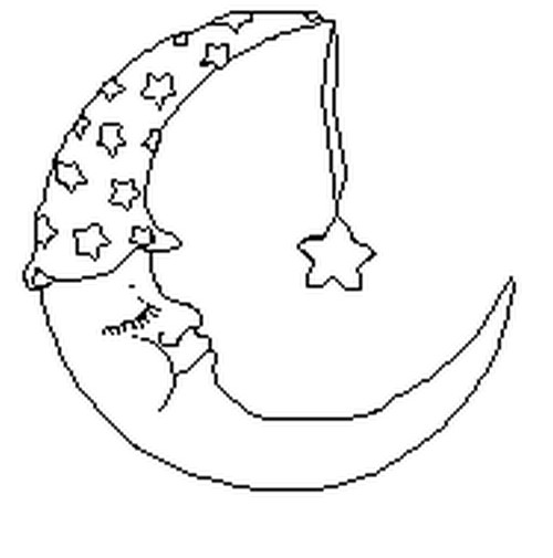 Dibujo Para Colorear Estrellas Sol Luna 3