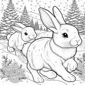 Disegno da colorare Conigli