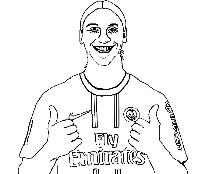 Tulostakaa värityskuvia Zlatan Ibrahimovic