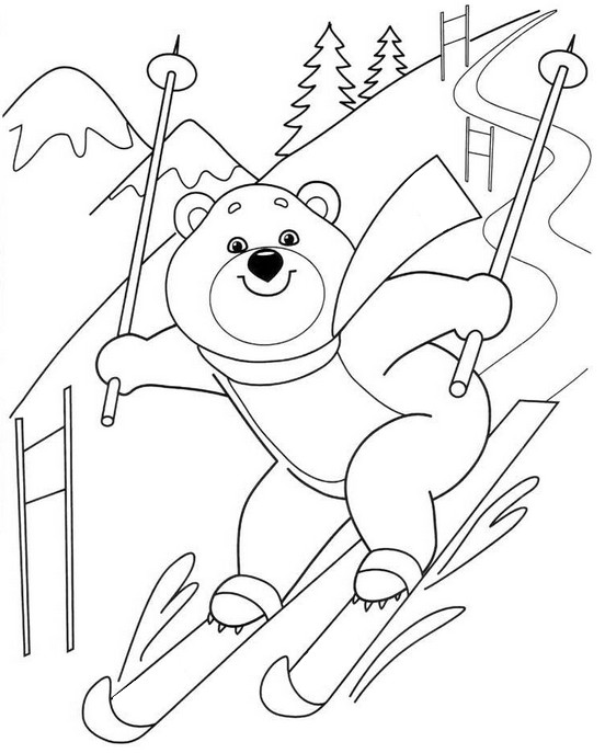 Desenho para colorir Desportos de Inverno