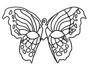 Tulostakaa värityskuvia Mask Butterfly