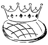 Fargelegging Tegninger Crown og galette
