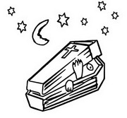 Coloring page Coffin
