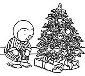 Malebøger T'choupi finder sine gaver under træet