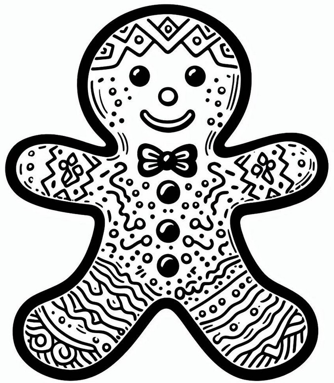 Coloring page Gingerbread