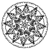 Målarbok Jul Mandala