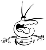 Coloring page Oggy and the Cockroaches