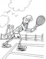 Coloring page Tennis