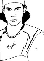 Coloring page Rafael Nadal