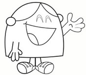 Coloring page Little Miss Chatterbox