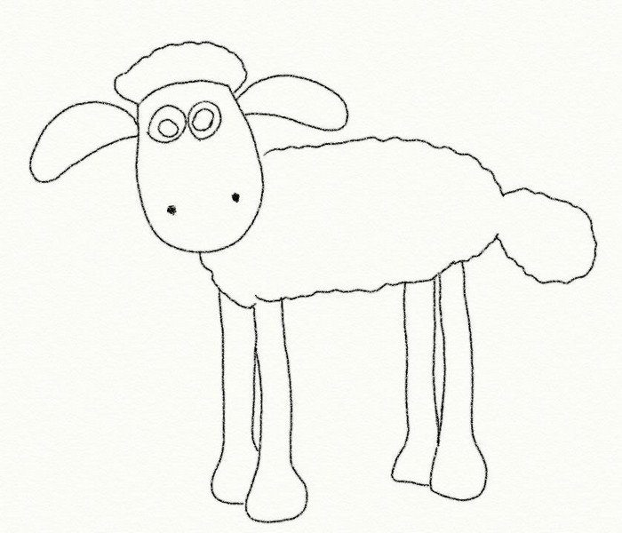 Dibujo para colorear Oveja Shaun