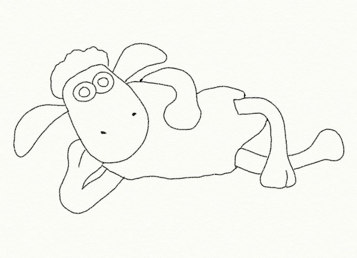 Coloring page Shaun the sheep