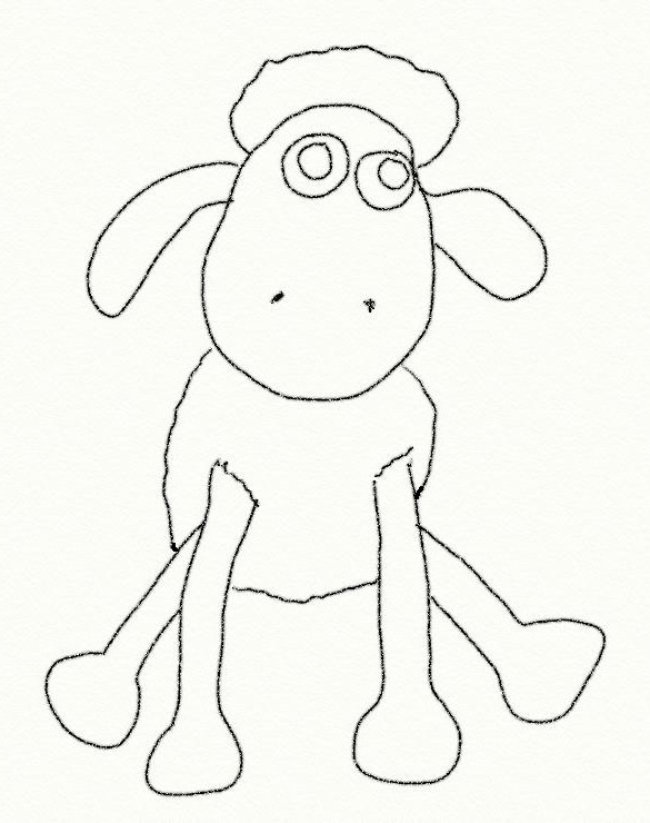 Dibujo para colorear Oveja Shaun