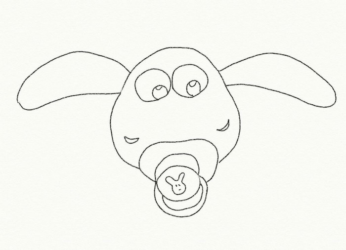 Coloring page Shaun the sheep