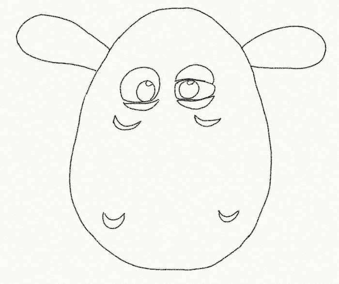 Dibujo para colorear Oveja Shaun