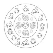 Målarbok Pask Mandala