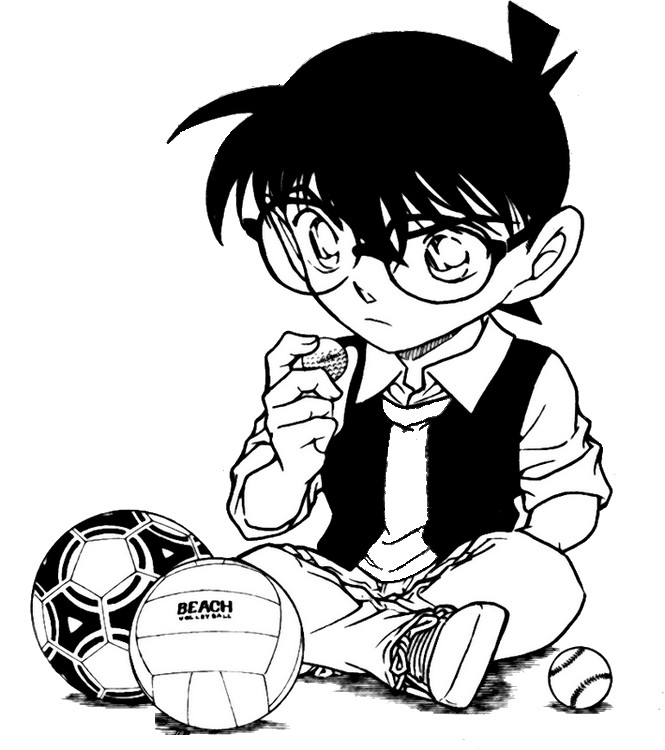 Coloring page Manga : Detective Conan 1