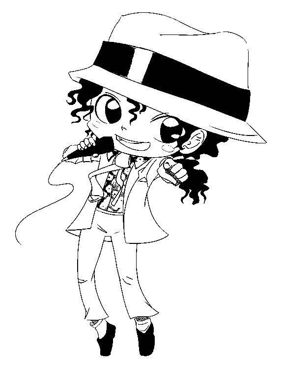 Dibujo para colorear Michael Jackson