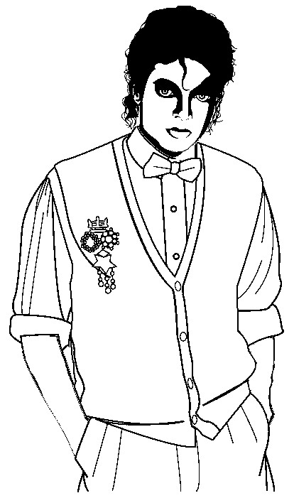 Dibujo para colorear Michael Jackson