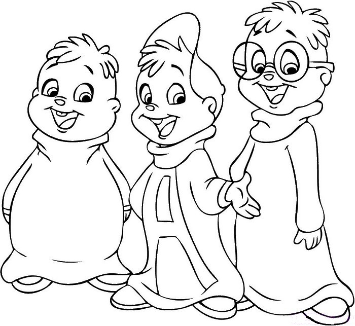 Dibujo para colorear Alvin and the Chipmunks