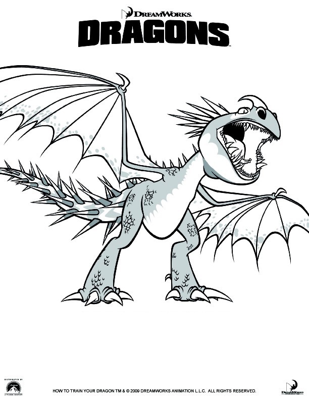 Desenho para colorir How to train your dragon